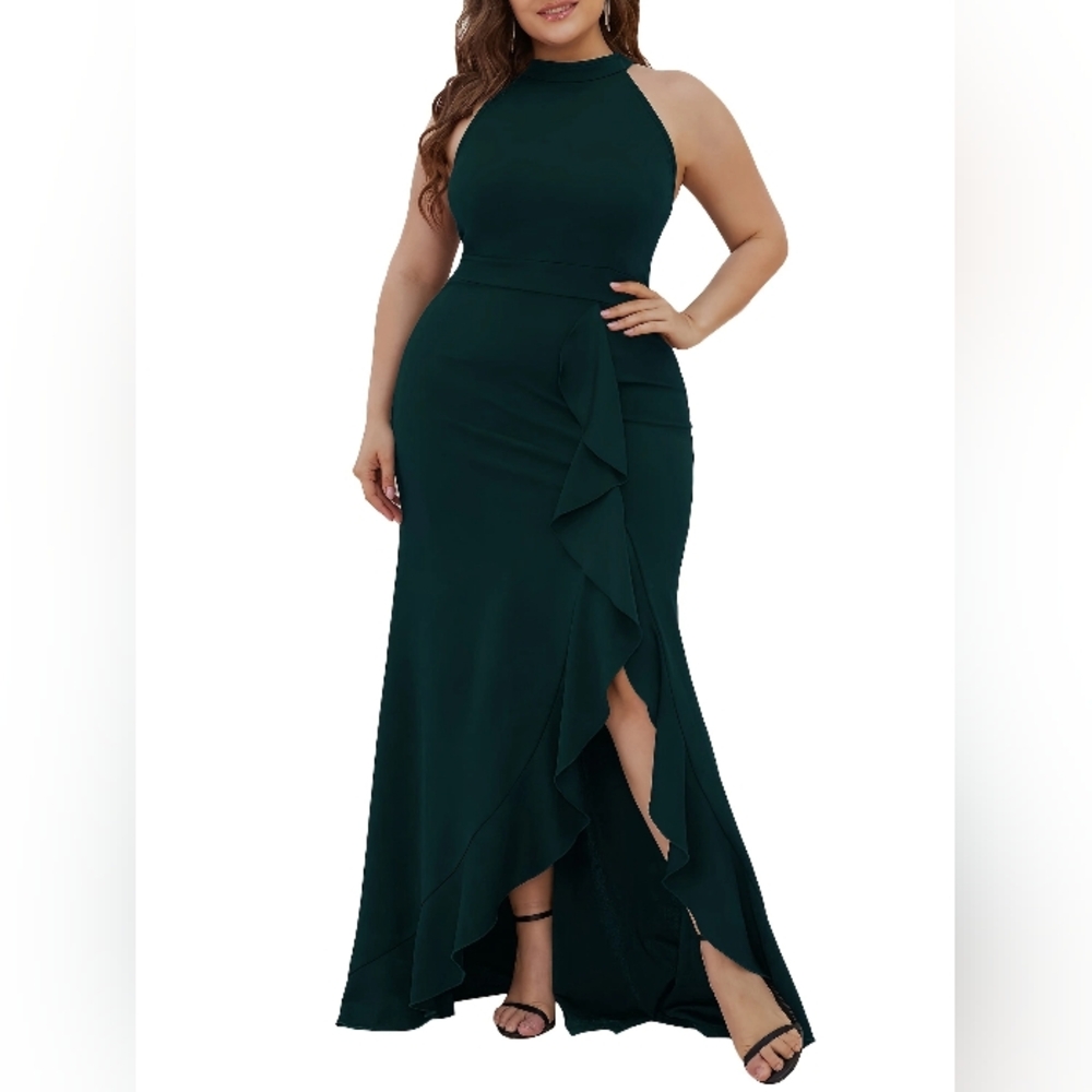 BRAND NEW Dark Olive Evening Dress